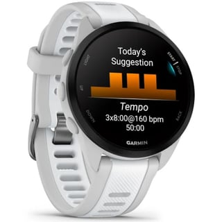 Checkit Store Garmin  Garmin Forerunner 165, 43mm, GPS, Wi-Fi, Android/iOS, curea Silicon, Mist Grey/Whitestone 