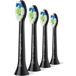 Checkit Store Philips  Rezerve Philips Sonicare Optimal White HX6064/88, pachet de 4 capete de periere, Standard, click-on, sincronizarea modurilor BrushSync, Negru 