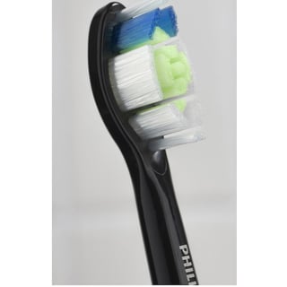 Checkit Store Philips  Rezerve Philips Sonicare Optimal White HX6064/88, pachet de 4 capete de periere, Standard, click-on, sincronizarea modurilor BrushSync, Negru 