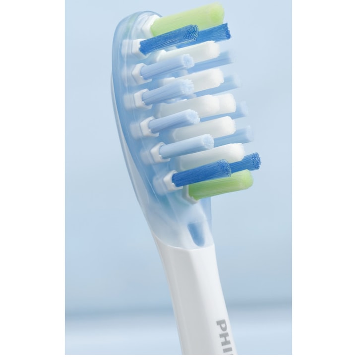 Checkit Store Philips  Rezerve Philips Sonicare Plaque Defence HX9046/87, pachet de 6 capete de periere, Standard, click-on, sincronizarea modurilor BrushSync, Alb 