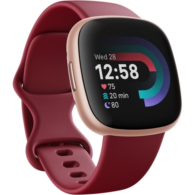 Checkit Store Fitbit  Smartwatch Fitbit Versa 4 Beet Juice/Copper Rose Aluminum 