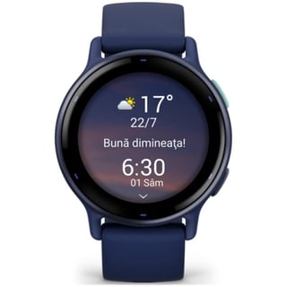 Checkit Store Garmin  Smartwatch Garmin vivoactive 5, 42mm, GPS, Wi-Fi, Android/iOS, curea silicon, Metallic Navy/Navy 