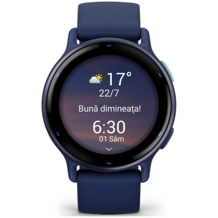 Checkit Store Garmin  Smartwatch Garmin vivoactive 5, 42mm, GPS, Wi-Fi, Android/iOS, curea silicon, Metallic Navy/Navy 
