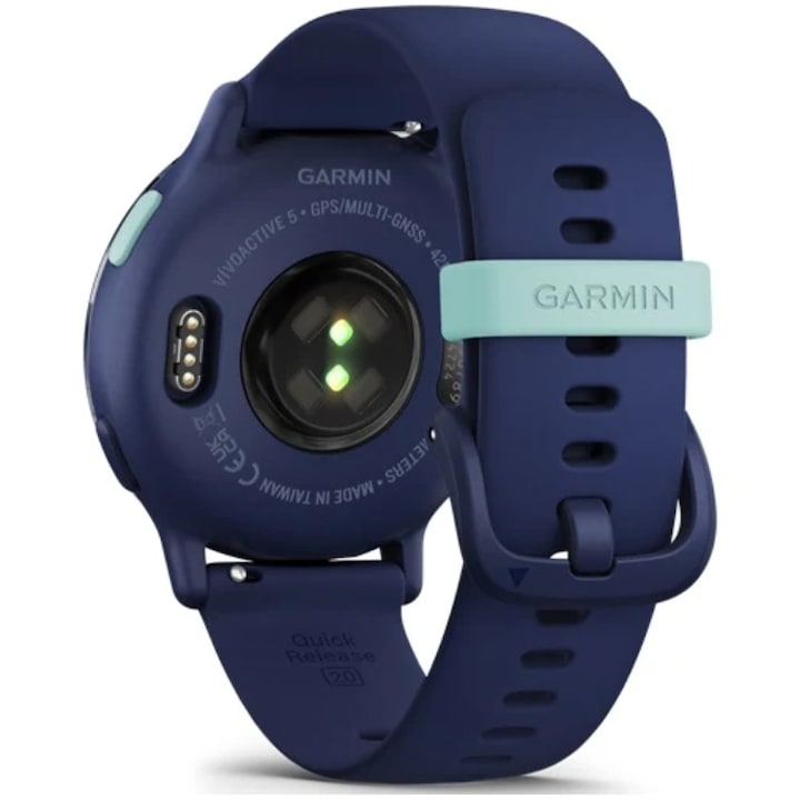 Checkit Store Garmin  Smartwatch Garmin vivoactive 5, 42mm, GPS, Wi-Fi, Android/iOS, curea silicon, Metallic Navy/Navy 