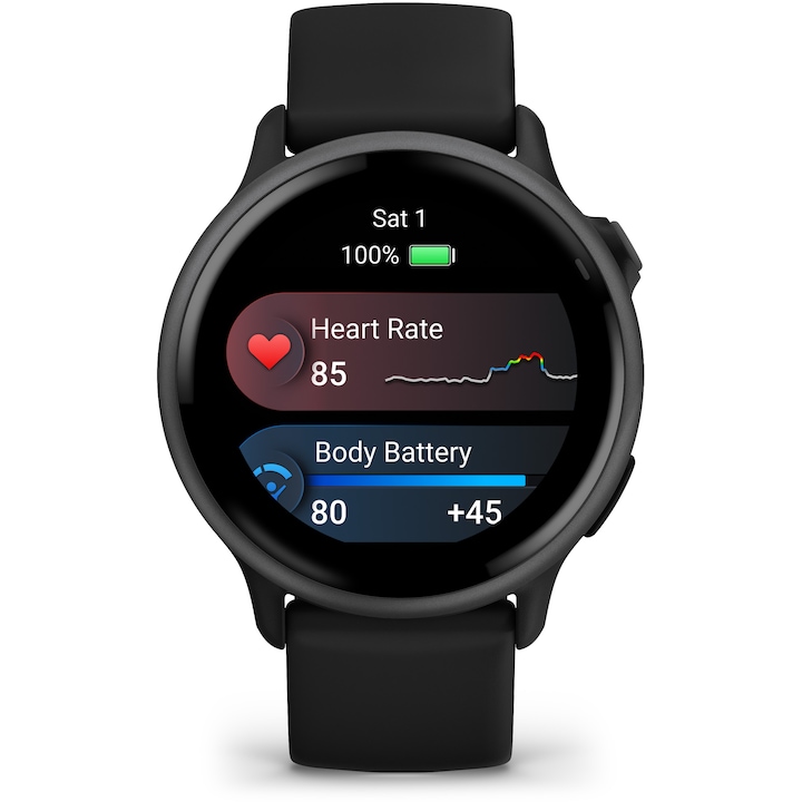 Checkit Store Garmin  Smartwatch Garmin vivoactive 6, 42mm, GPS, Wi-Fi, Android/iOS, curea silicon, Slate/Black 