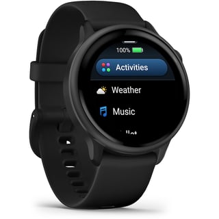 Checkit Store Garmin  Smartwatch Garmin vivoactive 6, 42mm, GPS, Wi-Fi, Android/iOS, curea silicon, Slate/Black 